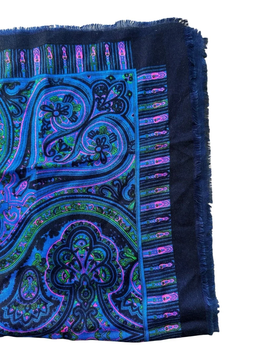 Paisley Scarf - Blue & Purple 30.5x30